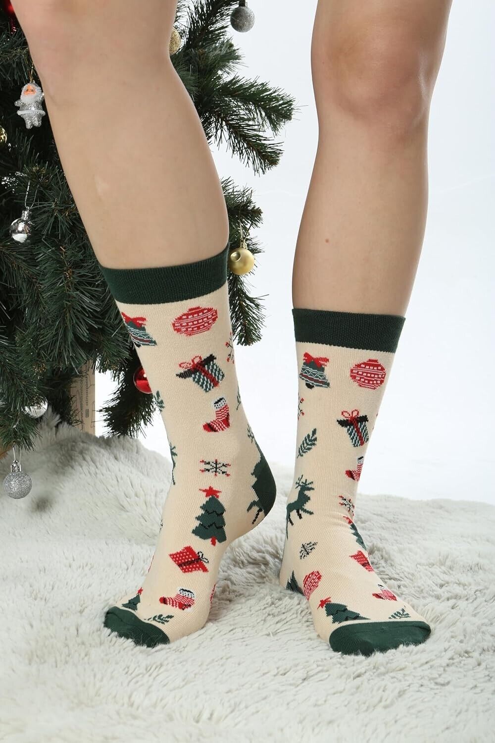 Weihnachtsgeschenk Weihnachtssocken Weihnachten Socken Weich Bequem Christmas V2