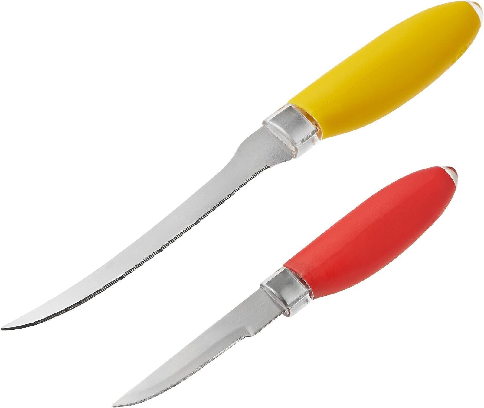 Tefal Set 2 knives Hat fruit + handle non-slip Fresh Kitchen red and yellow new 