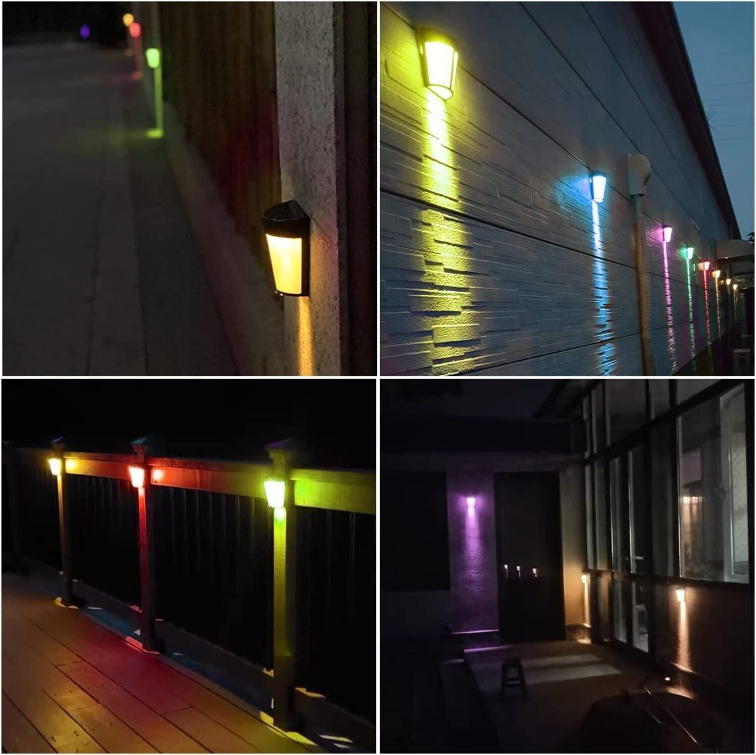 3x LED Solarleuchten Treppen Lampe Wandlampen Zaunleuchte Gartenleuchte Außen