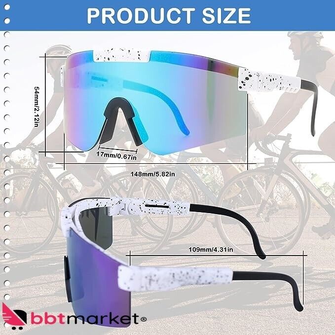 Polarisierte Sonnenbrill Uv400 Schutzbrille Radsportbrille, Windschutz - NEU