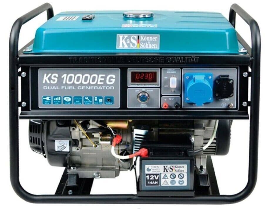 Notstromaggregat Dual LPG Gas Benzin 8KW Stromerzeuger Stromgenerator KS10000EG