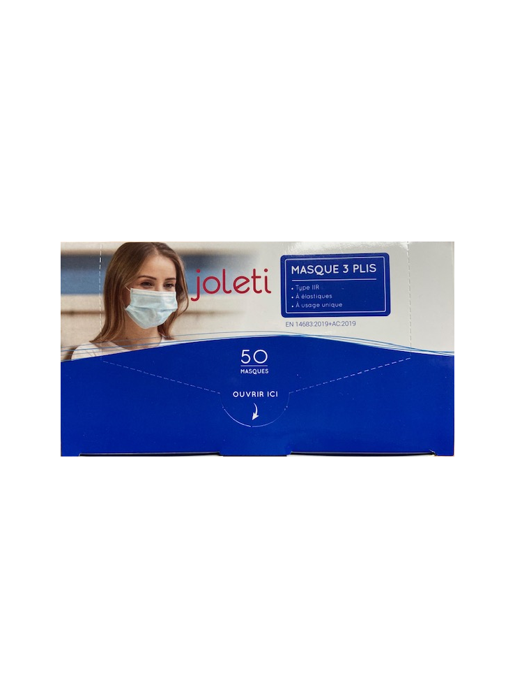 50x Stück Medizinische Masken 3 lagig Mundschutz OP Maske - JOLETI -IIR 3-Lagig