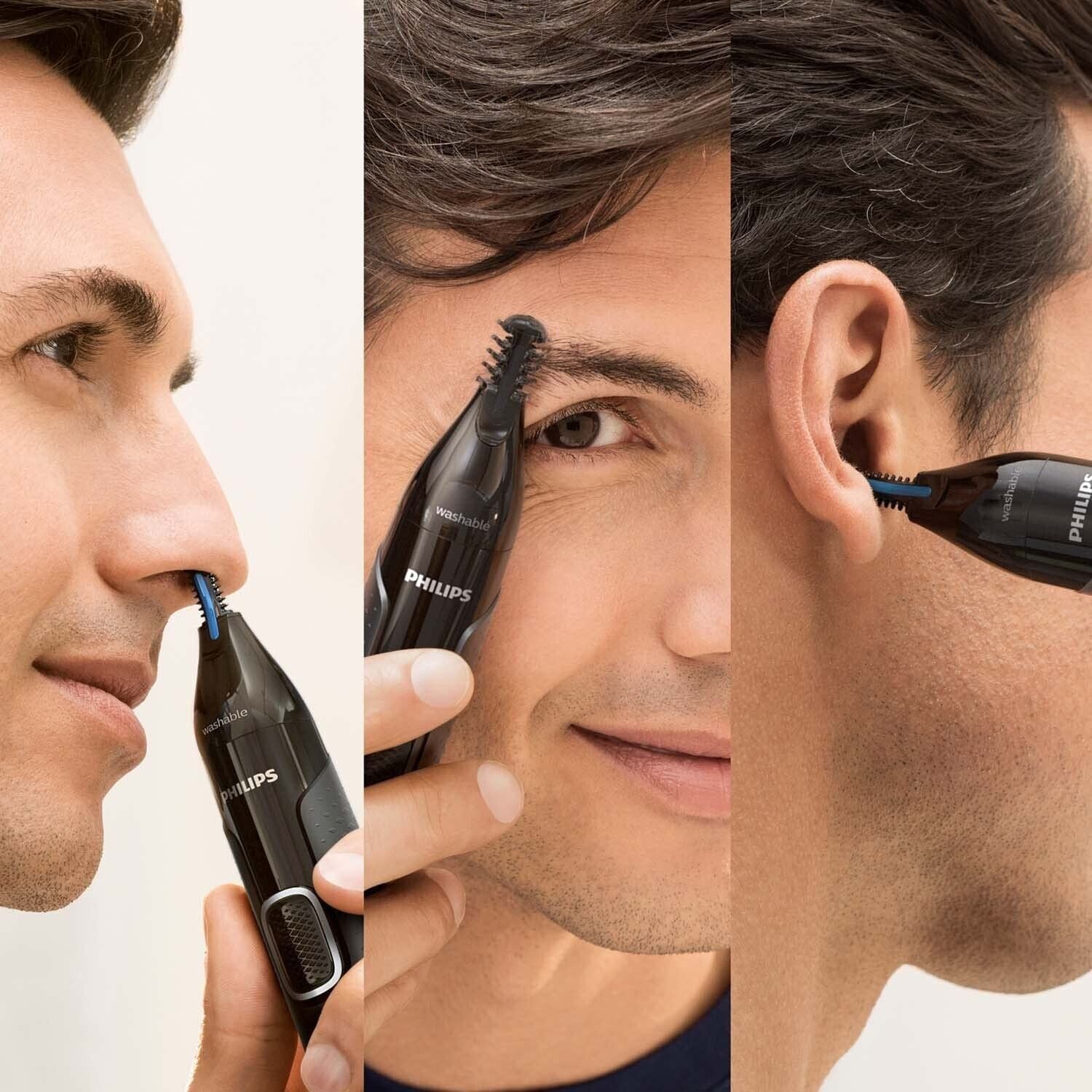 Nasenhaartrimmer Philips Abwaschbar 3000Schutzsystem Nose trimmer Ohrenhaar NEU