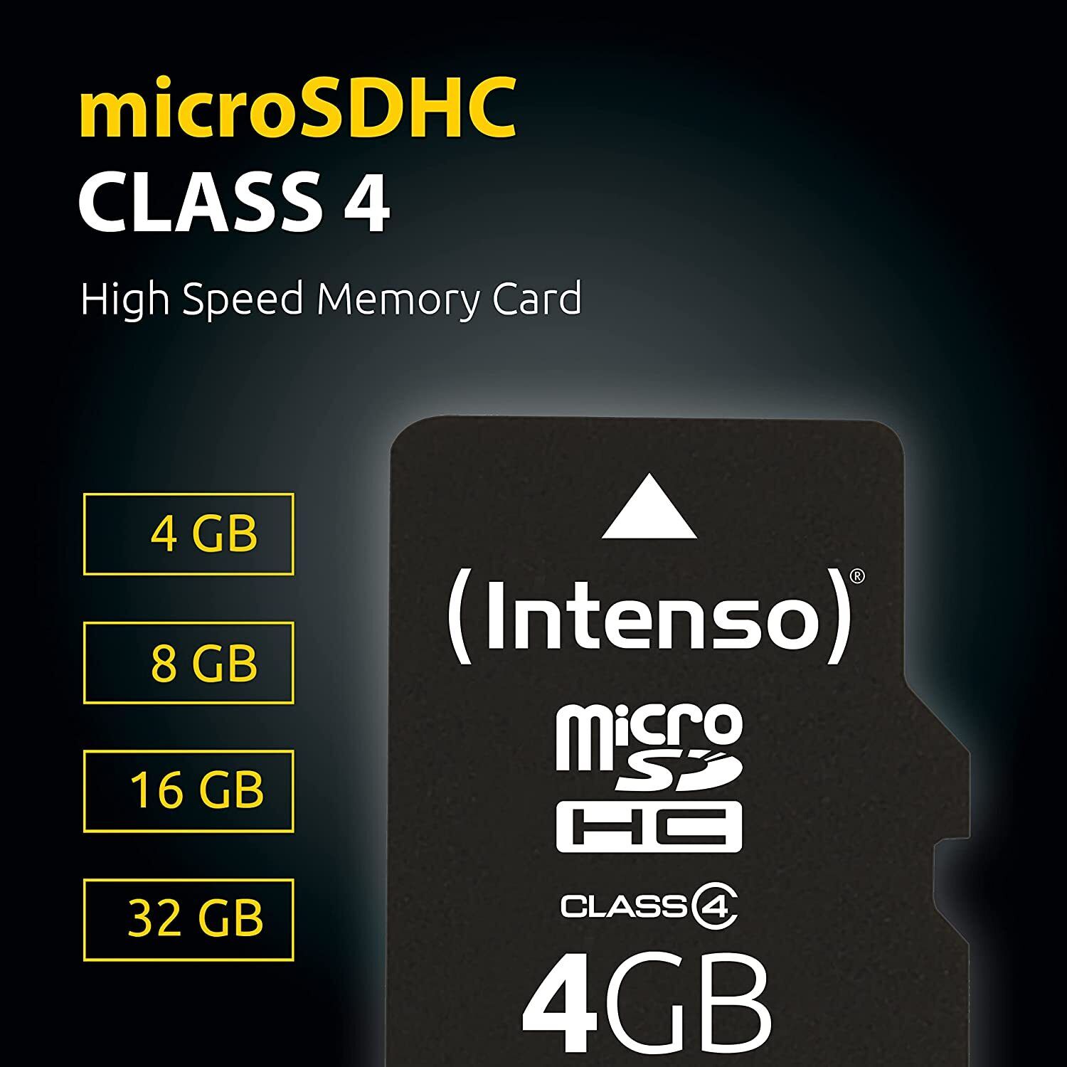 Intenso microSDHC 32GB Class 4 Speicherkarte inkl. SD-Adapter, schwarz