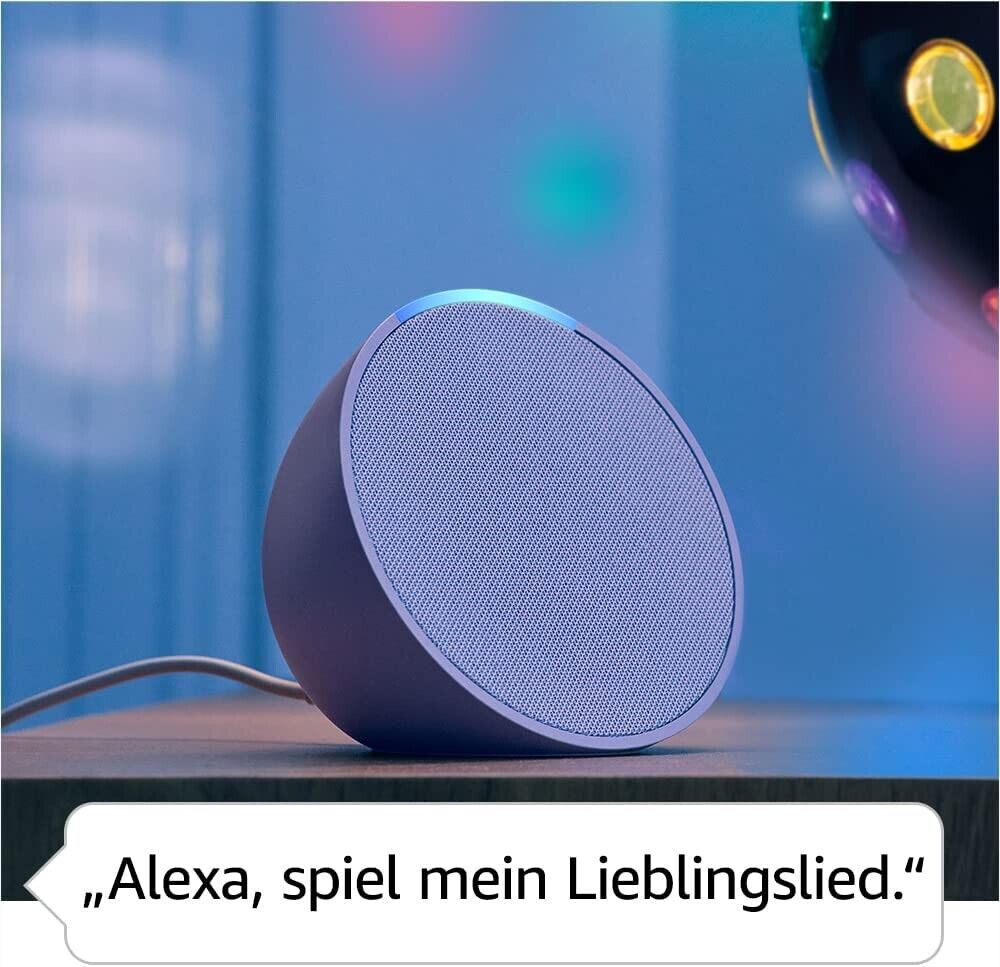 Amazon Echo Pop kompakter Smart Speaker Alexa Musik Bluetooth - Lavendel neu