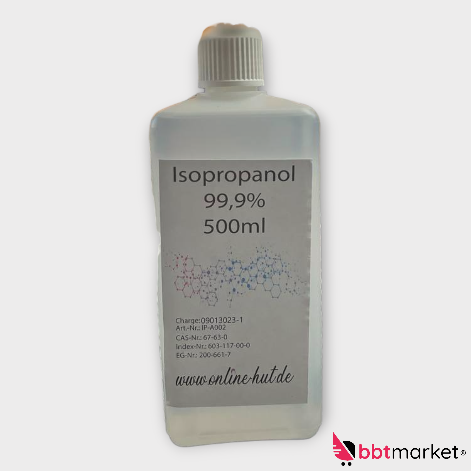 Online-Hut - Isopropanol - Klar - 99% - 500 ml  neu