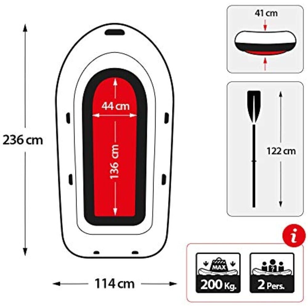 Intex Challenger Schlauchboot 3 set Paddel Personen Pumpe Angelboot