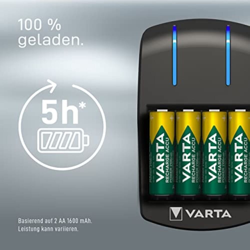 VARTA 2X4X AA/AAA Akkus Wiederaufladbare Batterien mit Plug Charger 2100mAh NEU