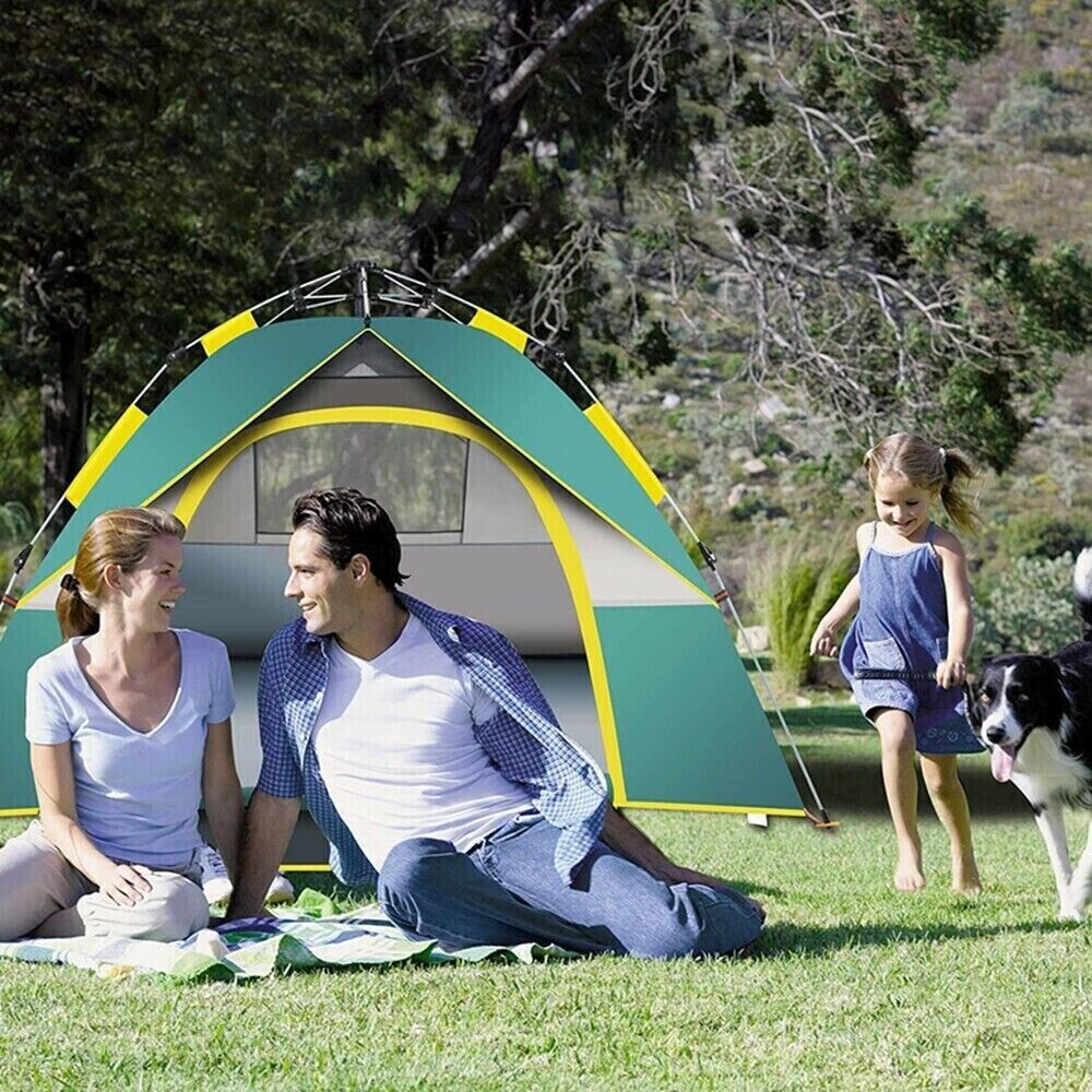 3-4 Personen Campingzelt Wurfzelt Camping Wasserdicht Trekkingzelt Familienzelt