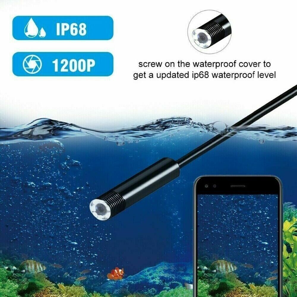 USB Wifi Endoskop Inspektion Kamera 5M 8 LED Endoscope für iPhone Android Handy