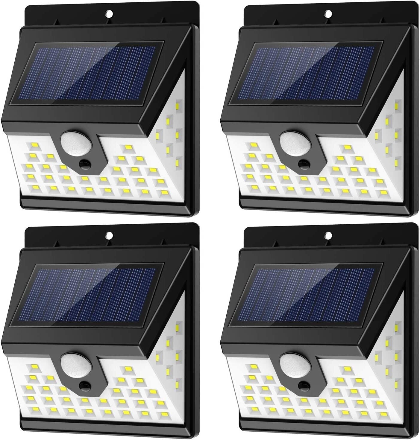 4x40 LED Solarleuchten Zaunleuchte Wandlampen Gartenleuchte Außen Treppen Lampe