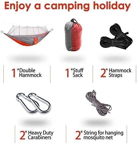 Camping Hängematte - XXL Outdoor Mehrpersonen - Atmungsaktiv Doppelhängematte