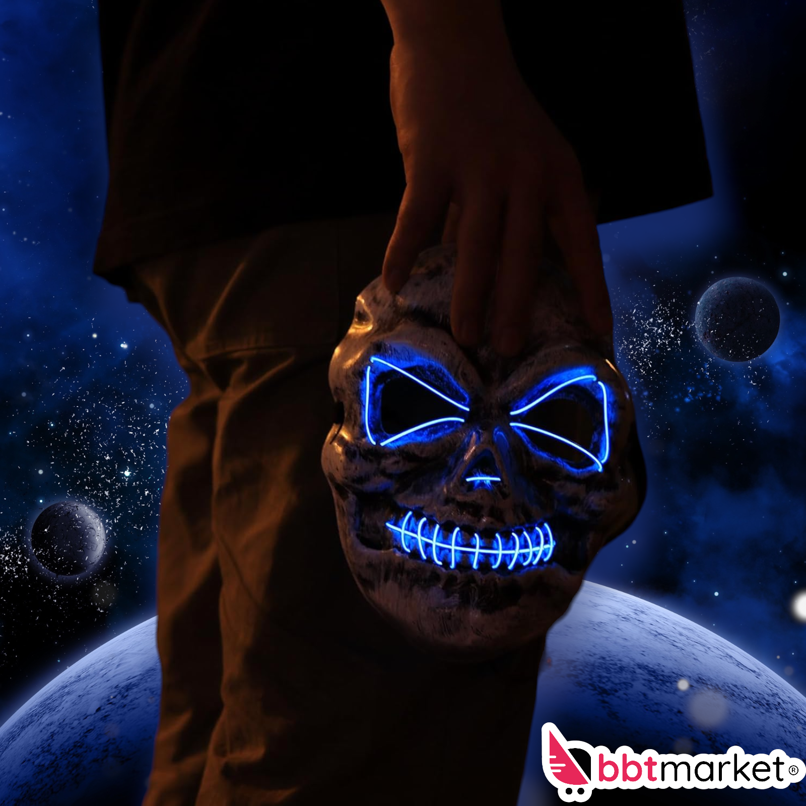 Halloween Kills LED Maske Trick or Treat Geschenk Horror Verkleidung 3 Steuerbar