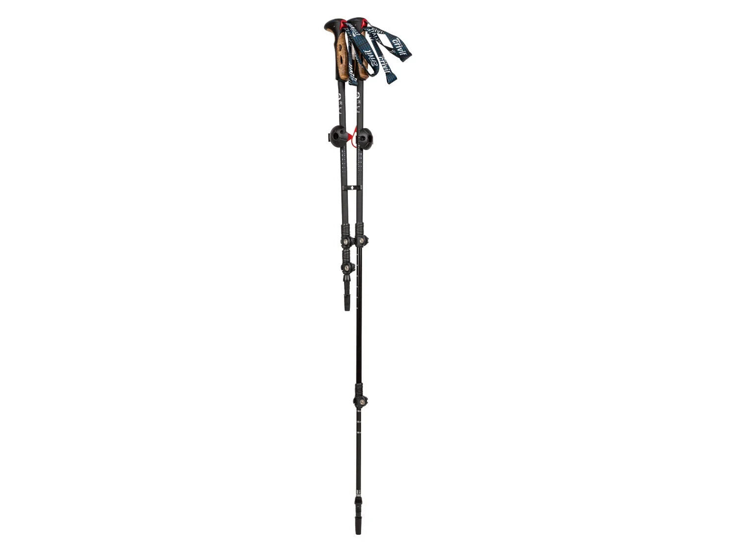 2 Stk Teleskop Nordic Walking Stöcke Wanderstöcke Antischock 100-135cm Aluminium