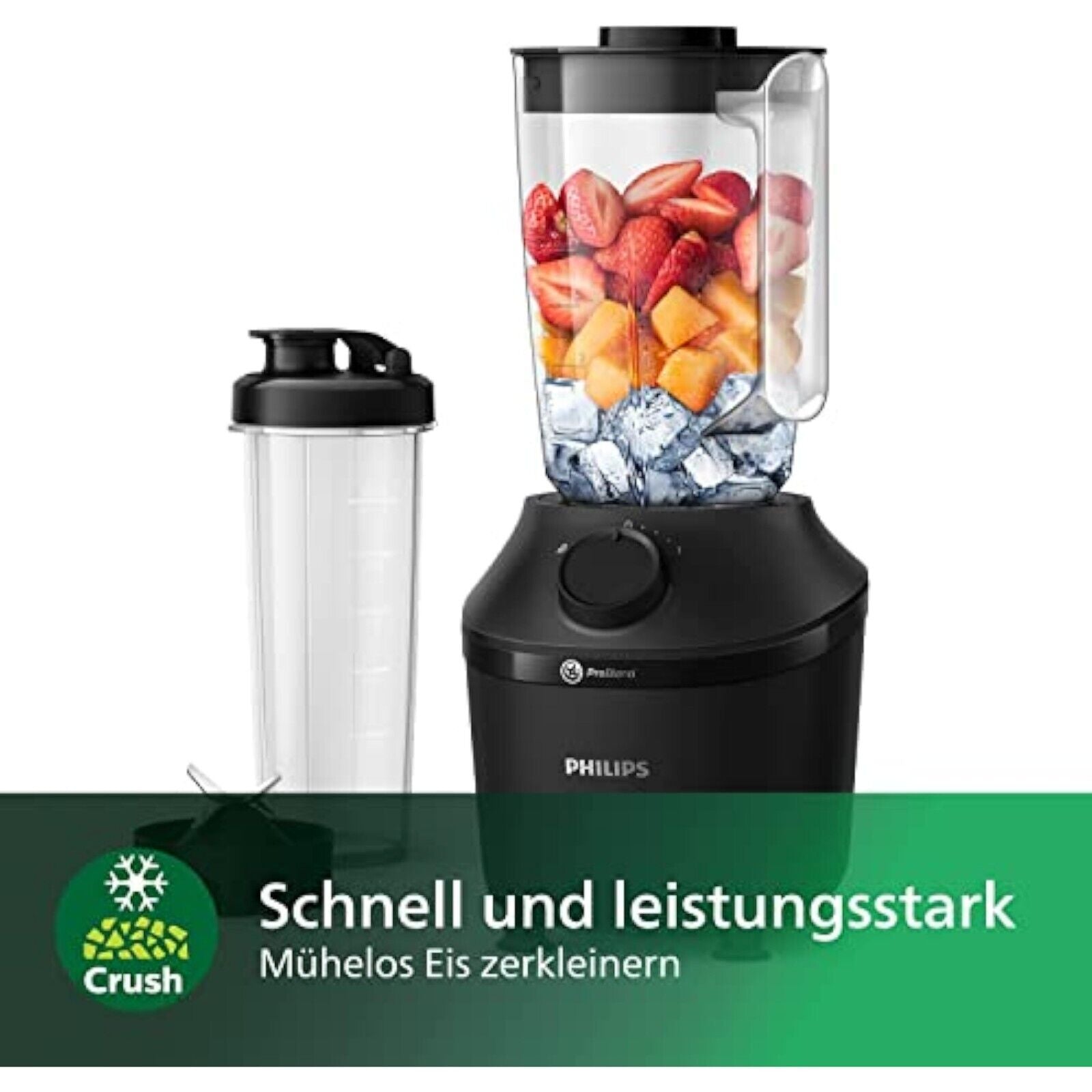 Standmixer Mixer Smoothie Maker 450W, 1.9-Liter-Behälter Rezepte-App Ice-Crush