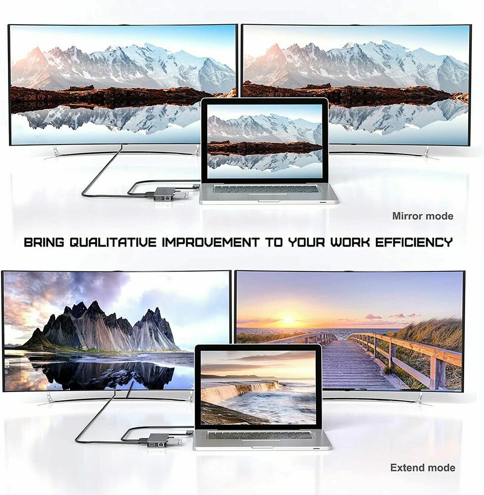 Dockingstation für MacBook Pro Air, lyare USB C Dockingstation Dual Monitor