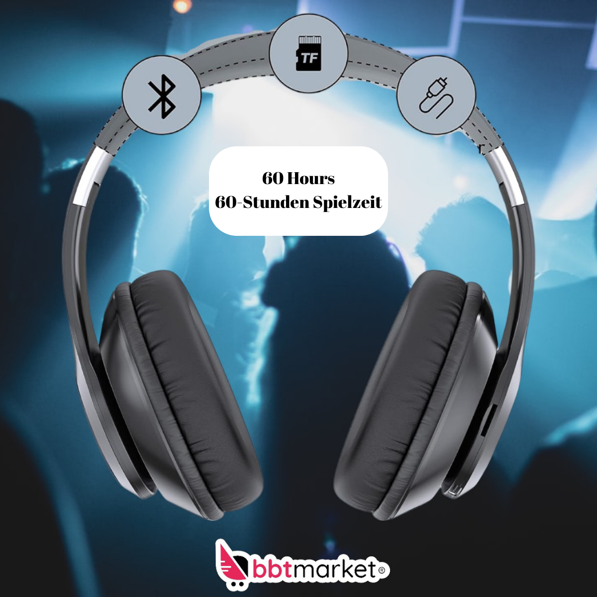 On Ear Kopfhörer Bluetooth 5.0 Kabellos Stereo Bass Kopfhorer Kabellos Faltbare