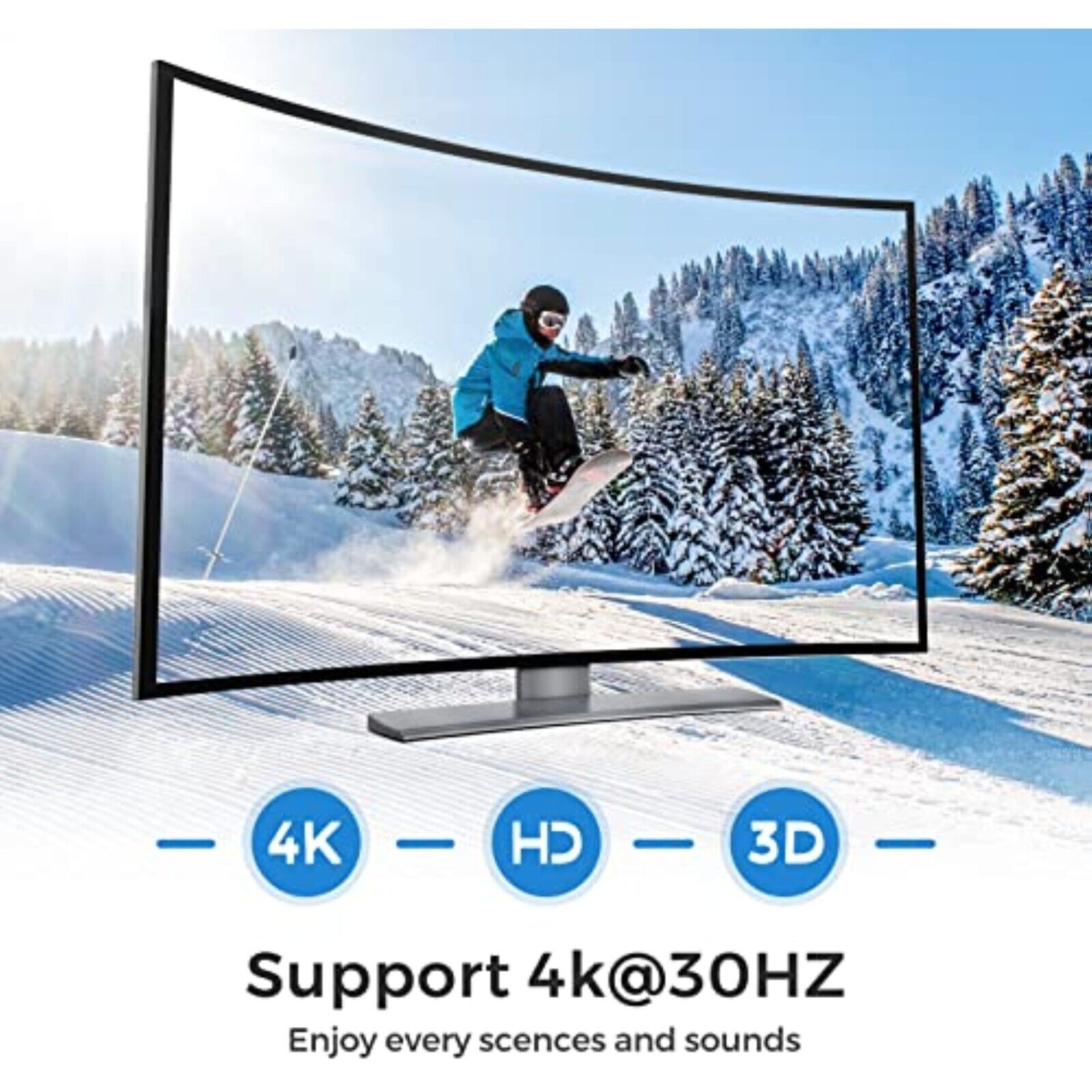 HDMI Splitter Verteiler 1 in 2 out Adapter PC TV Konsole 4K Full HD Buchse Steck