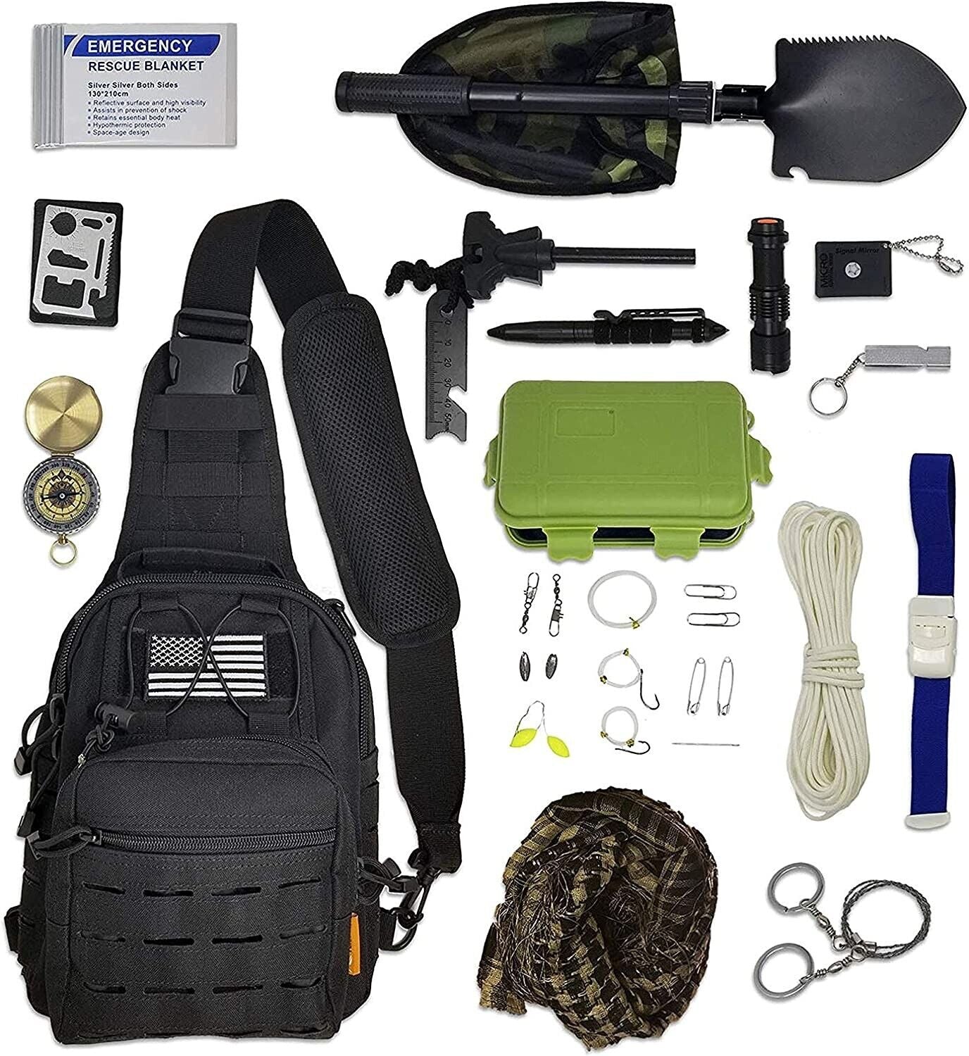 Außen Notfall Survival Gear Kit Set Camping Multitool Erste Hilfe Kasten Outdoor