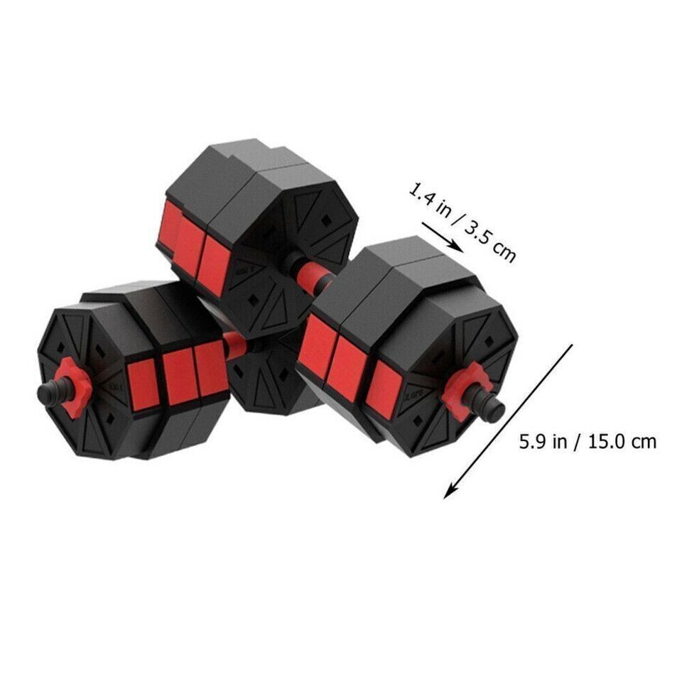 2in1 Kurzhantel Langhantel 2erSet Hantel Hantelset Dumbbell Gewichte verstellbar