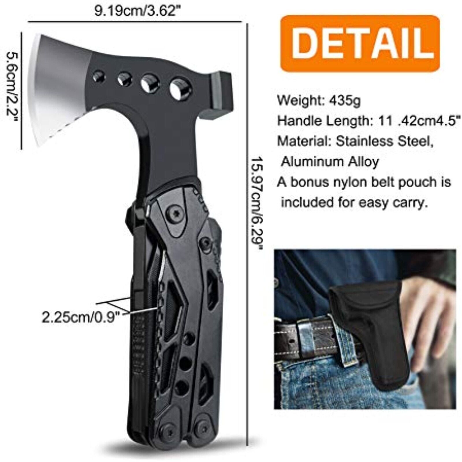 WayinTop Werkzeug Geschenke für Männer, Taschenwerkzeug Multi-Tool Hammer.