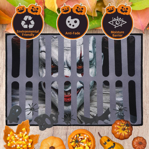 Halloween Lustige Horror Fußmatte，3D Halloween Fußmatte, Wasserdichter-NEU