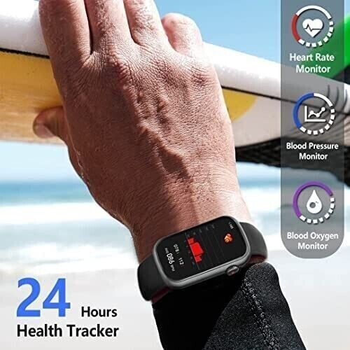 Phipuds Smartwatch, Herren Damen HD Touchscreen Smart Watch, IP67 Wasserdicht
