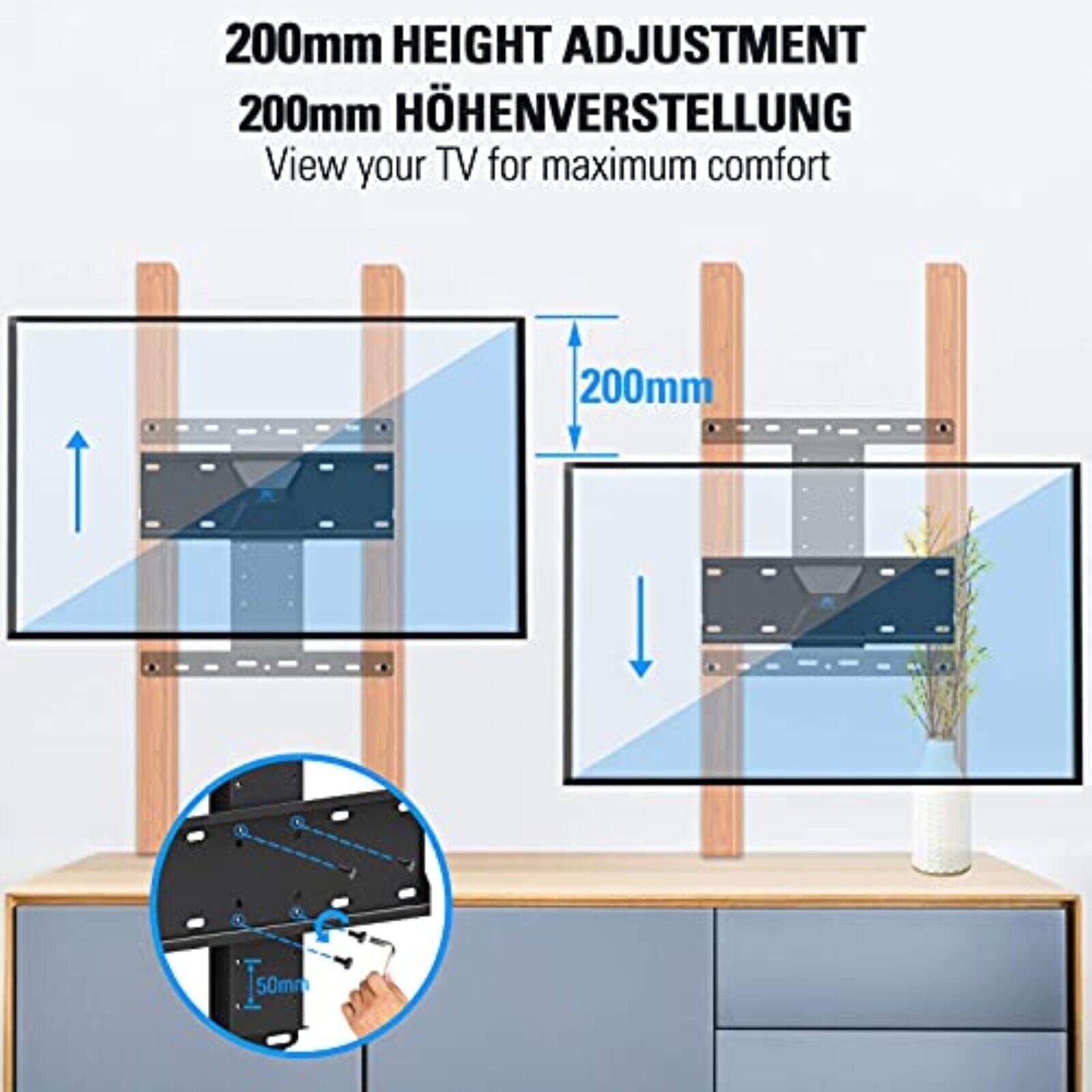 Mounting Dream TV Wandhalterung Schwenkbar Neigbar Fernseher Wandhalterung26-65"