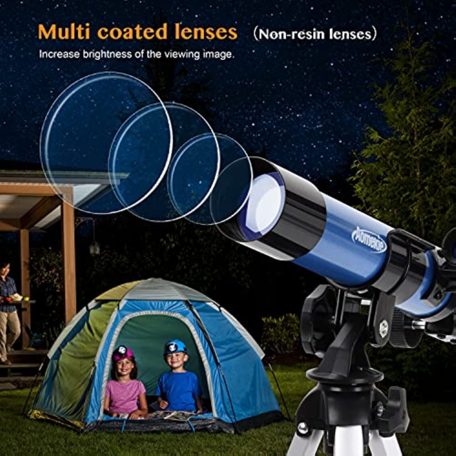 Mini Teleskop Fernrohr 32-fach mit Dreibein Stativ leicht für Kinder geeignet