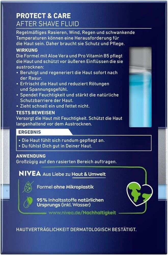 Nivea Men Protect + Care After Shave Fluid Aloe Vera & Pro Vitamin B5 100 ml