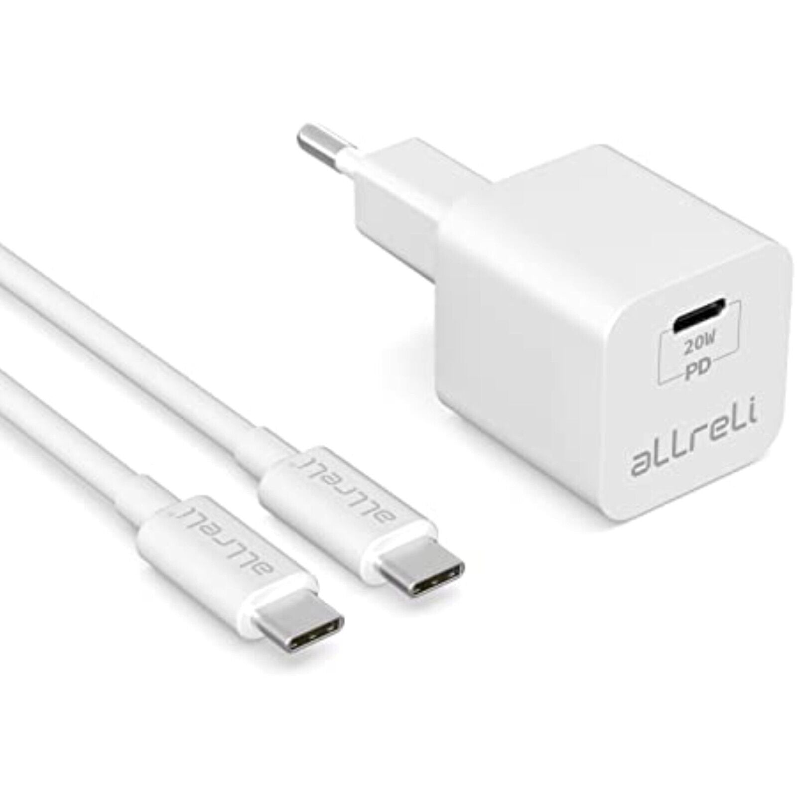 USB-C Ladegerät für iPhone 15, 20W PD 3 mit 1,8m Kabel, USB-C auf USB-C Netzteil Schnellladegerät