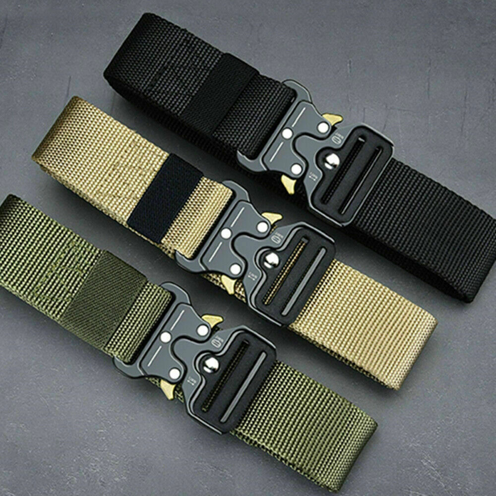 Herren Armee Militär Military Gürtel Taktischer Gürtel Belt Nylon Schnalle NEU