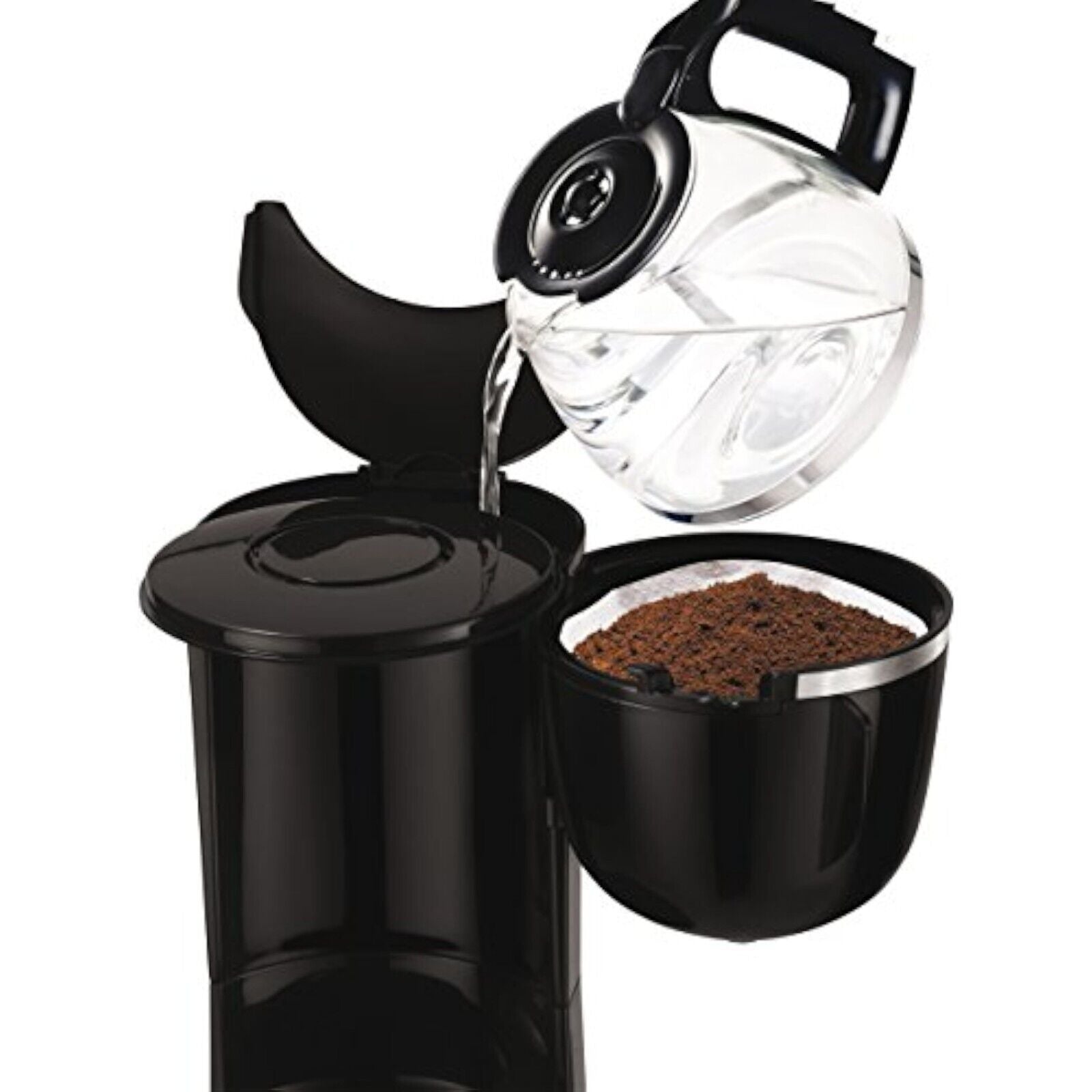 Tefal CM3408 Glas-Kaffeemaschine Mini (600 W, 6 Tassen) Schwarz/Edelstahl neu