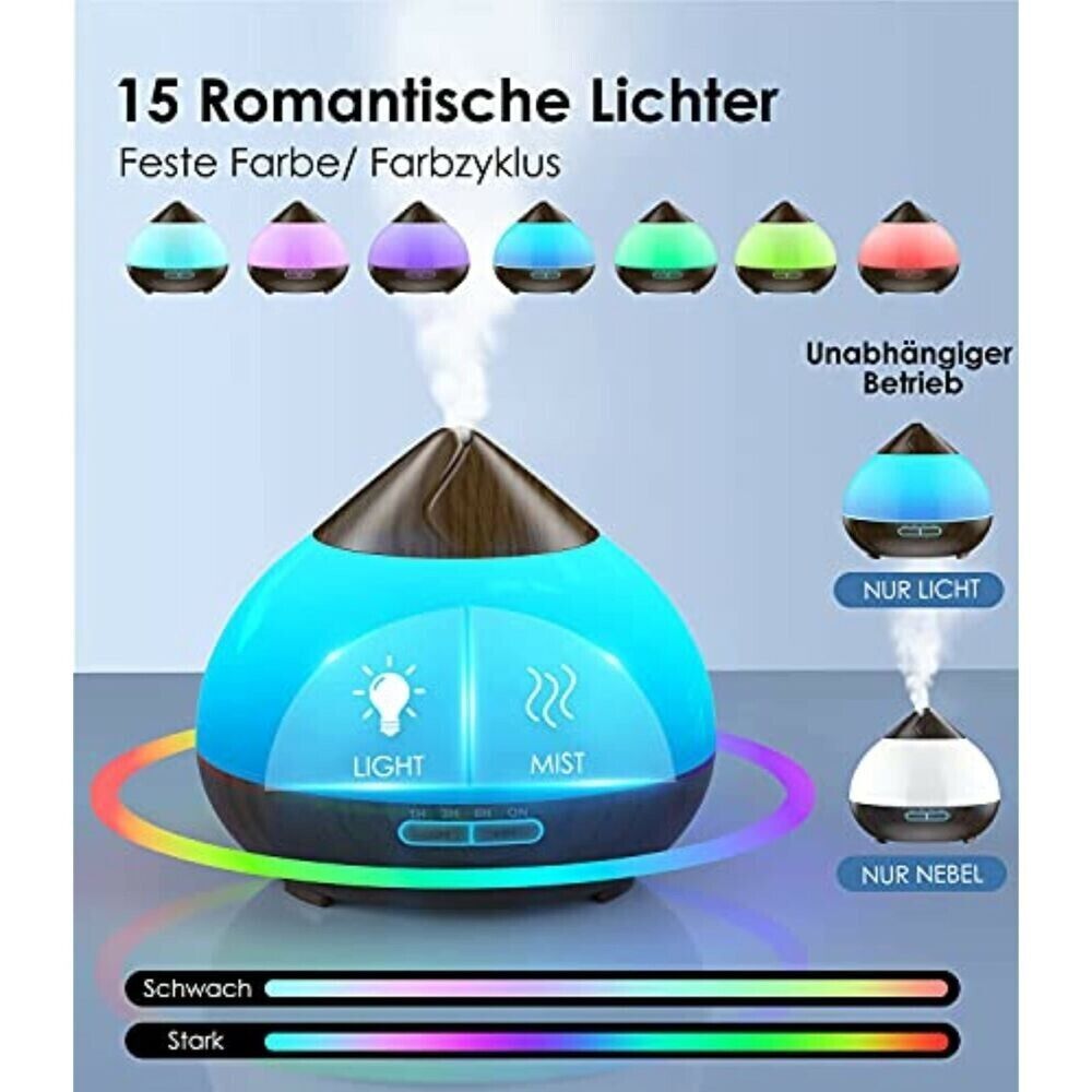 Ultraschall Luftbefeuchter Aroma Diffuser Diffusor Humidifier  7 Led Licht Reine