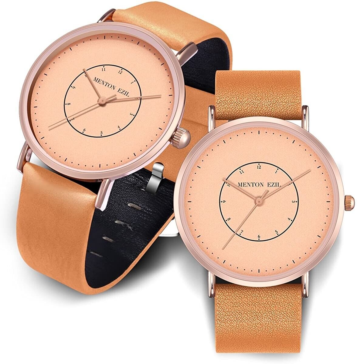 2 stück - Klassische Armbanduhr Paaruhren für Damen und Herren 3 ATM Wasserdic