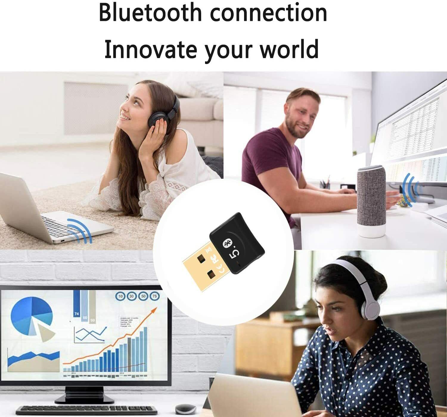 Olakin Bluetooth 5.0 USB Adapter, Dongle Stick, Bluetooth Empfänger und Sender