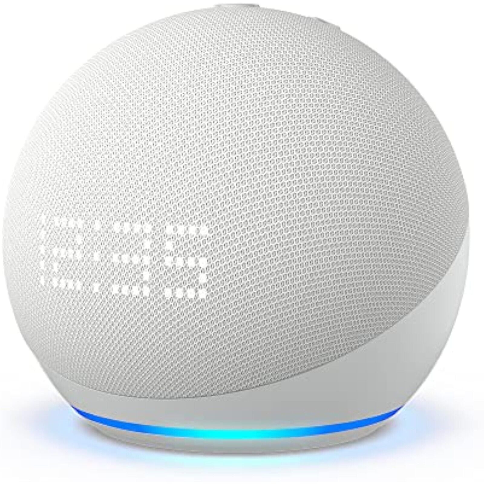 Amazon Echo Dot (5. Gen) mit Uhr in Weiß Smart Home WLAN Lautsprecher mit Alexa