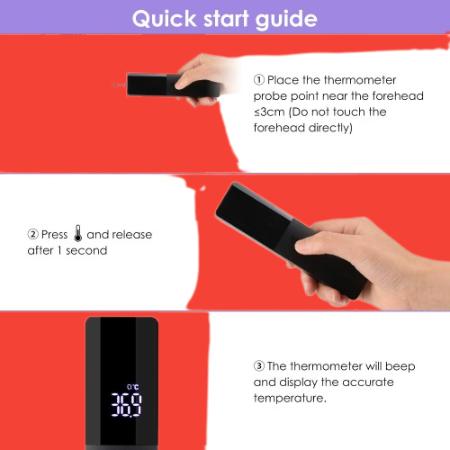 Infrarot-Thermometer, Berührungsloses Digitales LCD-Handthermometer - NEU