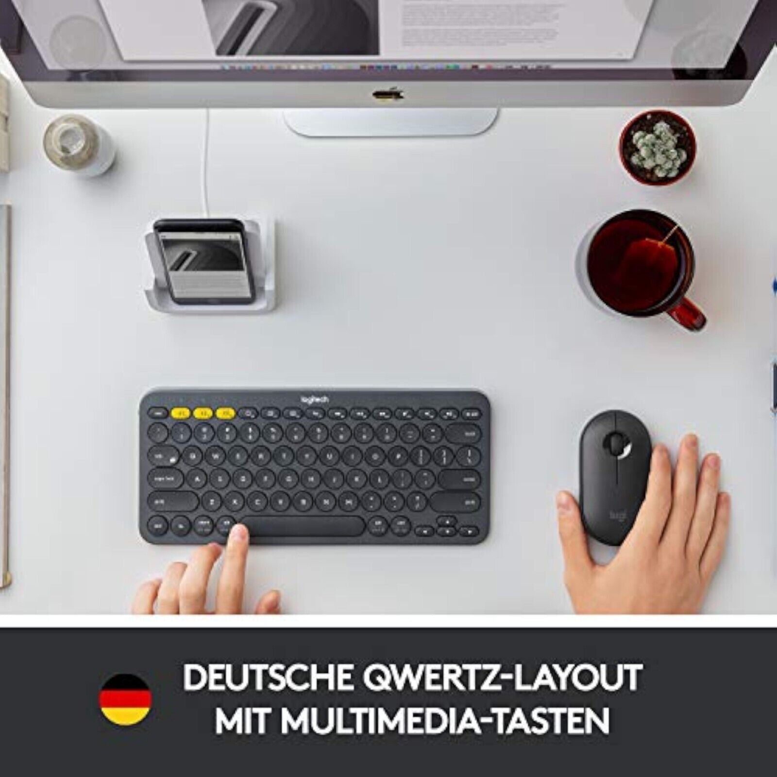 Logitech K380 Kabellose Bluetooth-Tastatur Multi-Device & Easy-Switch Feature