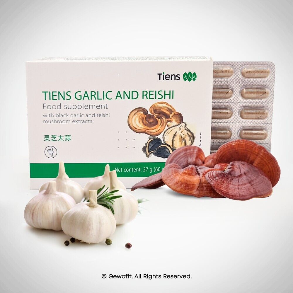 Tiens Garlic und Reishi mit Schwarzem Knoblauch und Reishi Pilzen
