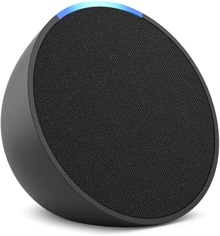Amazon Echo Pop kompakter Smart Speaker Alexa Musik Bluetooth WLAN -Schwarz NEU