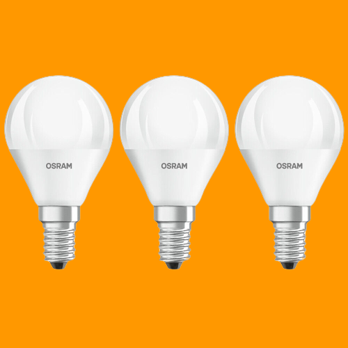 Osram LED 3xStück Leuchtmittel 4W = 40W E14 matt 470lm warmweiß 4000K✅ NEU