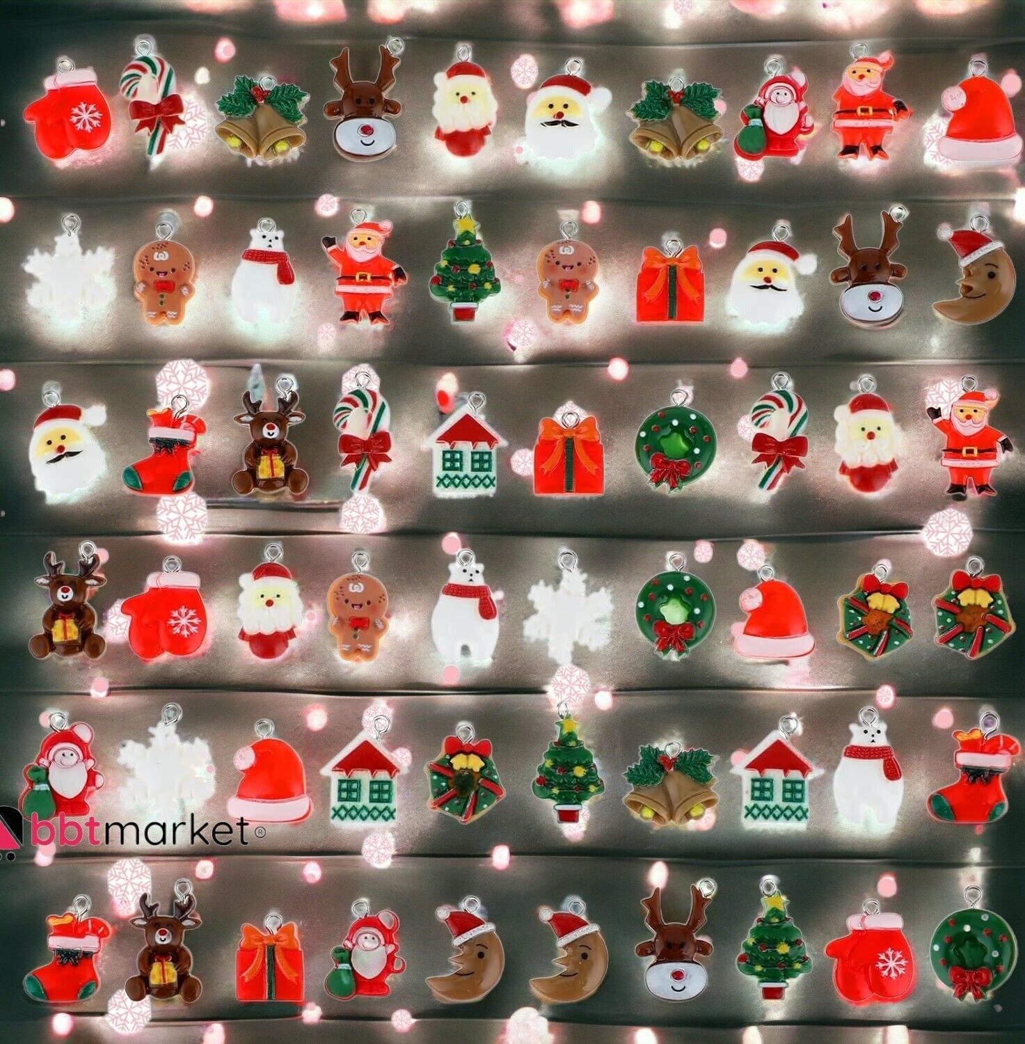 30 Stück Miniatur -Weihnachtsbaum-Hängeornamente, Weihnachtsbaum-Dekoration neu