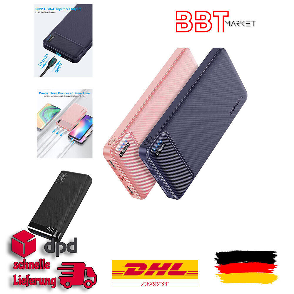 PowerBank  Mobiler Zusatzakku Handy 10000-20000mAh Smartphone Tablet Power Bank