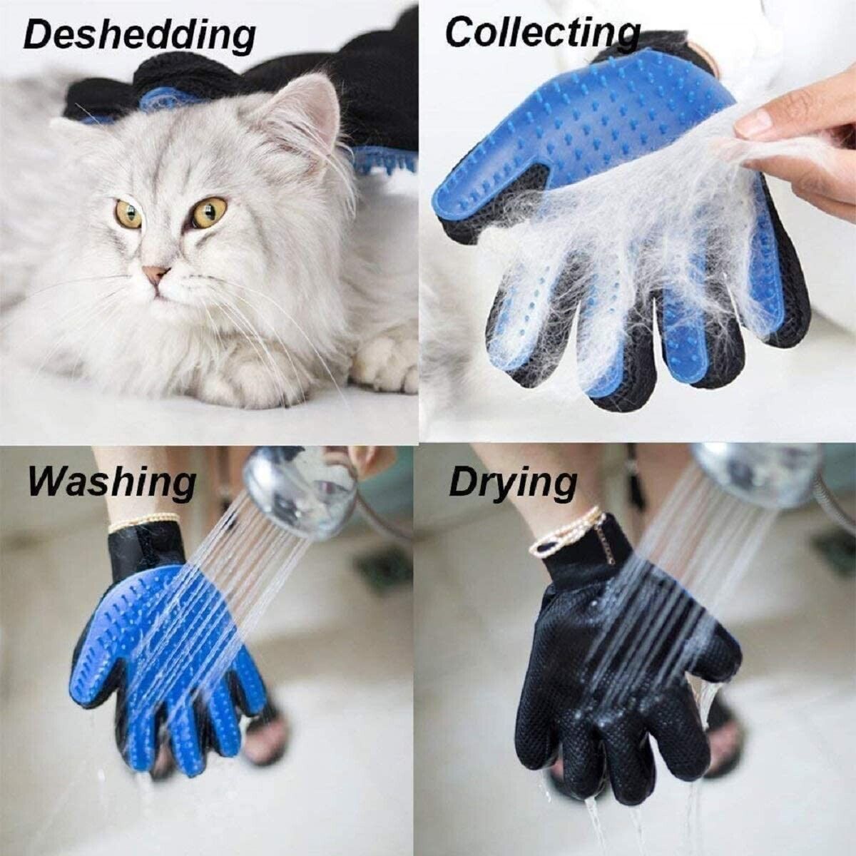 Fellpflege Handschuh Katze, Haustier Handschuh Bürste Tierhaar Pet Fellpflege
