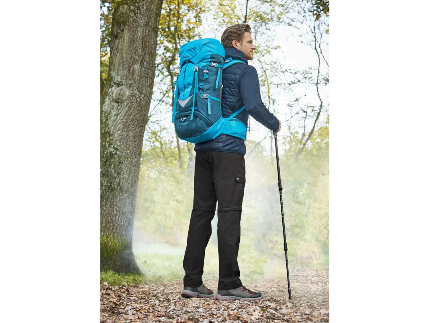 2 Stk Teleskop Nordic Walking Stöcke Wanderstöcke Antischock 100-135cm Aluminium