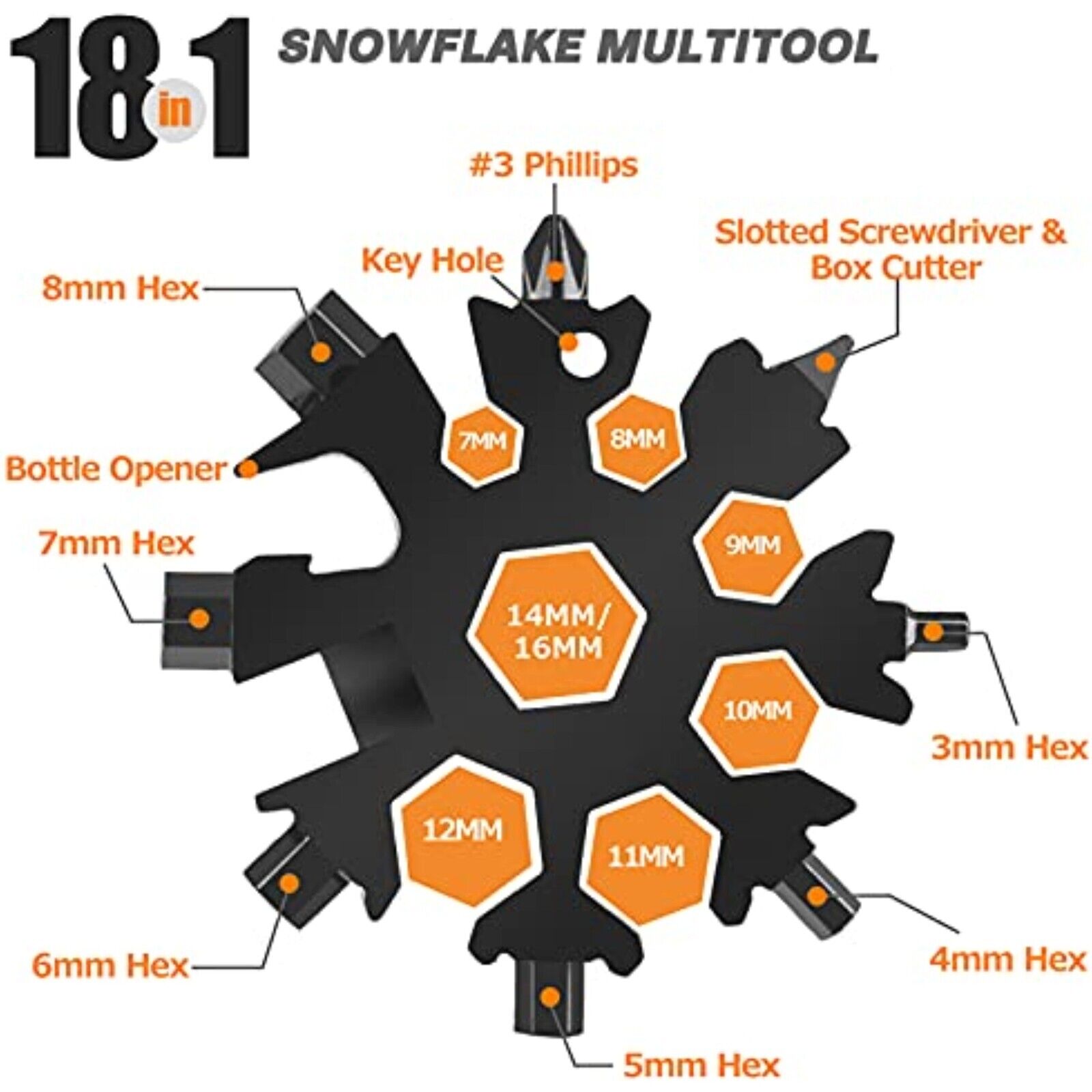 WayinTop Werkzeug Geschenke für Männer, Taschenwerkzeug Multi-Tool Hammer.