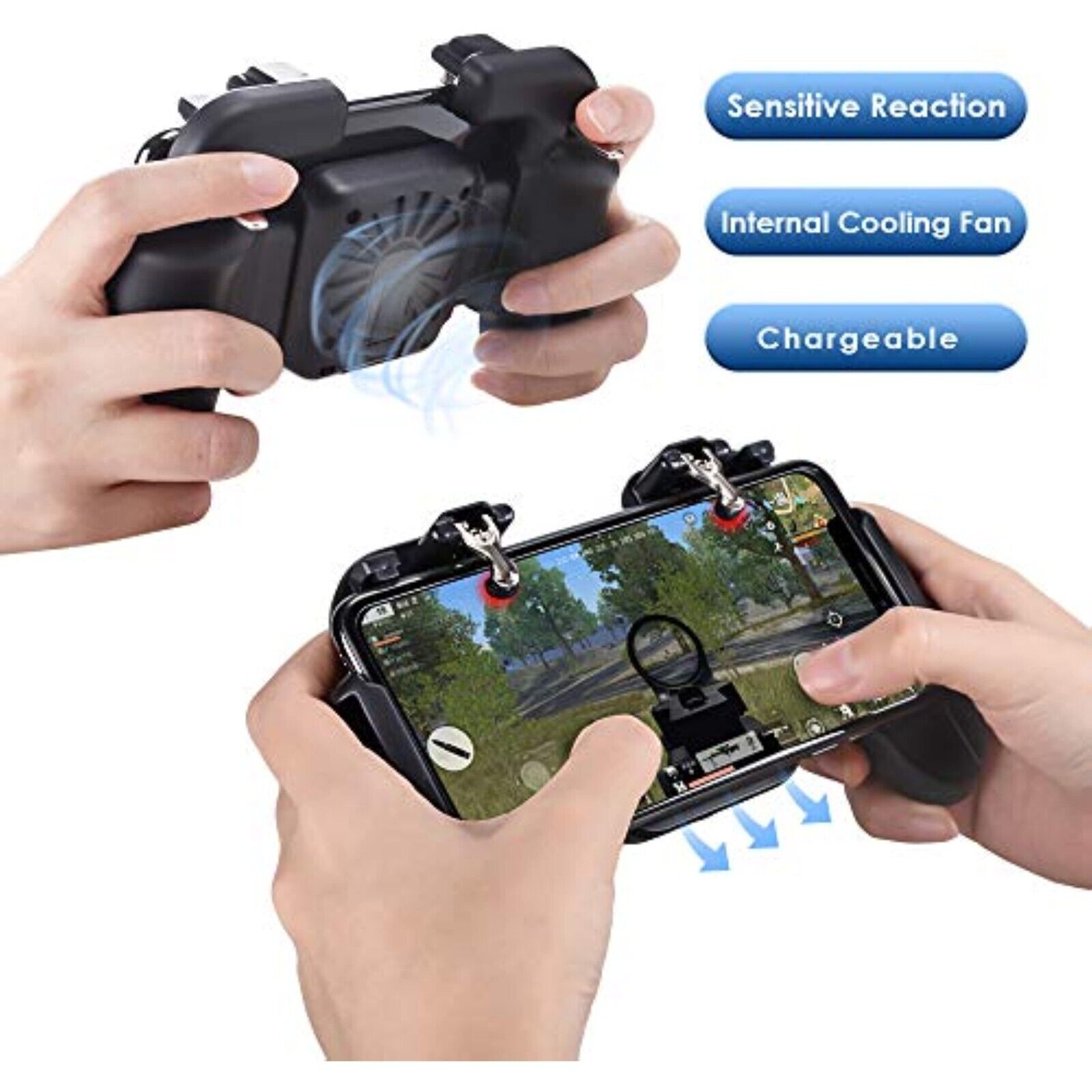 PUBG Mobile Phone Game Controller  mit 500mAh Power Bank für Android/IOS