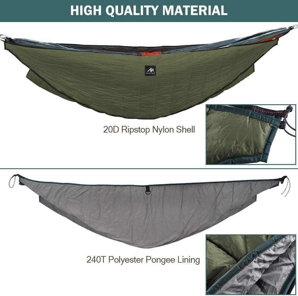 240cm Hängematte cover，unter Underquilt Ultraleicht，komfort Warm für Wandern DE