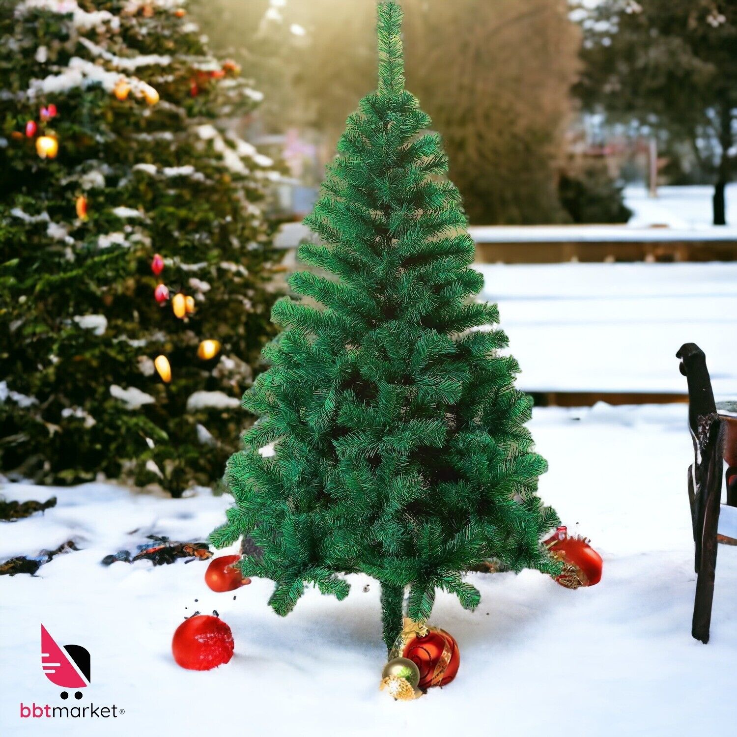 Weihnachtsbaum Christbaum Tannenbaum künstlicher Dekobaum 180 schwer entflammbar 150CM